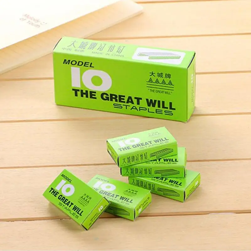 1000 pieces/box No.10 Metal Staples For Staplers Office School Supplies Stationery Strong stapler pin