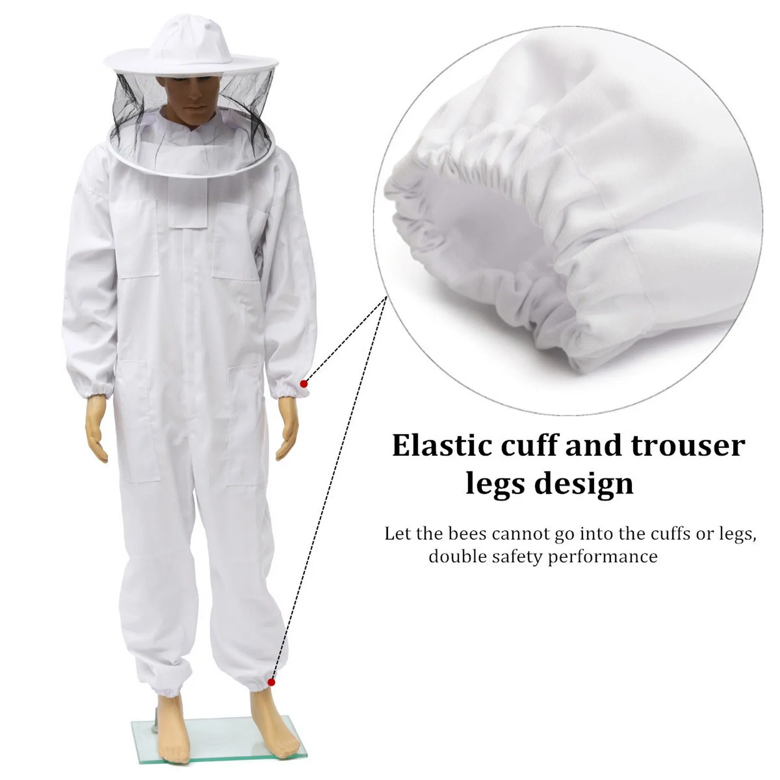 Professional Full Body Beekeeping Clothes Beekeeping Protective Equipment Apicultura Clothes Beekeeper Costume Veil Hood Hat An