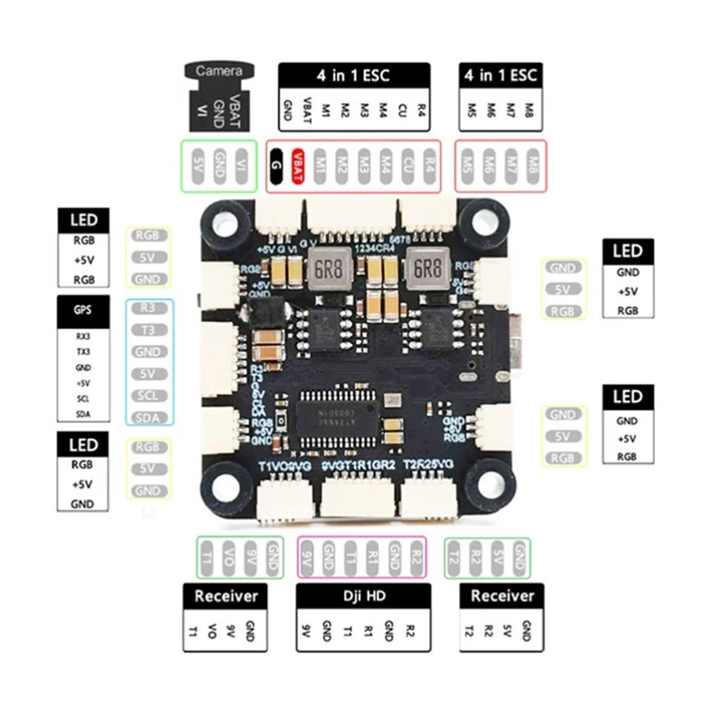 F722 Stack F7 Flight Controller BLHELI_S 100A 4In1 ESC 30.5X30.5Mm 3-6S For RC FPV 13Inch 15Inch Freestyle Drones Parts