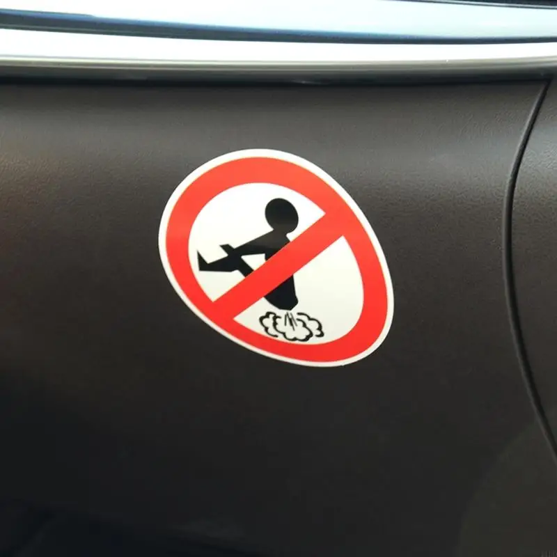No Farting Car Motorcycles Humor Funny Sticker Waterproof Sunscreen Decals 11UD