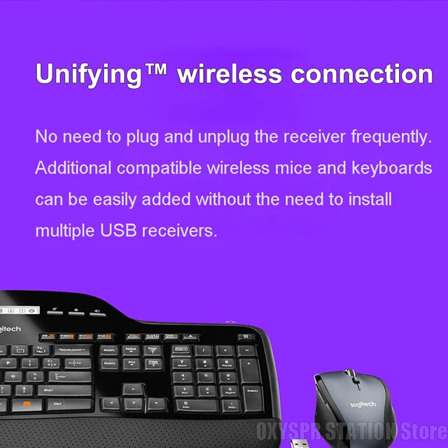 sko Trolley Radioaktiv Original Logitech Mk710 Unifying™ 2.4ghz Wireless Keyboard And Mouse Set  For Windows,support Microsoft Surface ,wrist Support - Keyboard Mouse  Combos - AliExpress