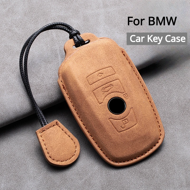 

Car Key Case For BMW F20 F10 F20 F30 F80 X1 X3 X5 X6 X7 G20 G30 G01 G02 G05 G11 1 3 5 7 Series Leather Car Keychain For BMW