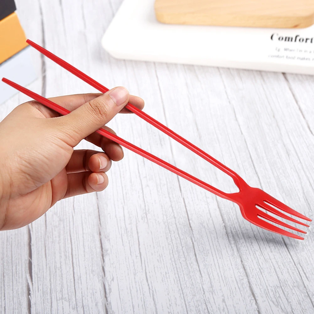Chopsticks/Fork In One 50 PCS Long Handle Comfort Grip Tableware For Indoor Outdoor