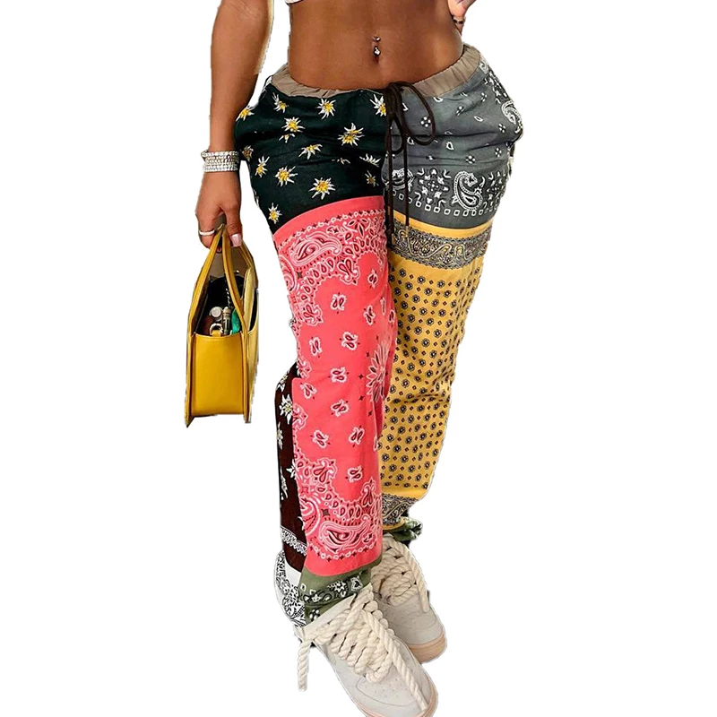 

African Pants Clothes Women Drawstring Africa Clothing Trousers Fashion New Print Patchwork Casual Streetwear African Pants 2023