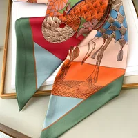 Long Silk Scarf Bag Tie Lady Neck Skinny Scarves Hairband Foulard Horse Print Brand Lady Neckerchief Ribbon 2021 Spring New 6