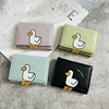 Creative Cartoon Duck Design Women's Wallet PU Leather Bank Card Holder Short Fold Wallets Cash Clip Women's Purses 1