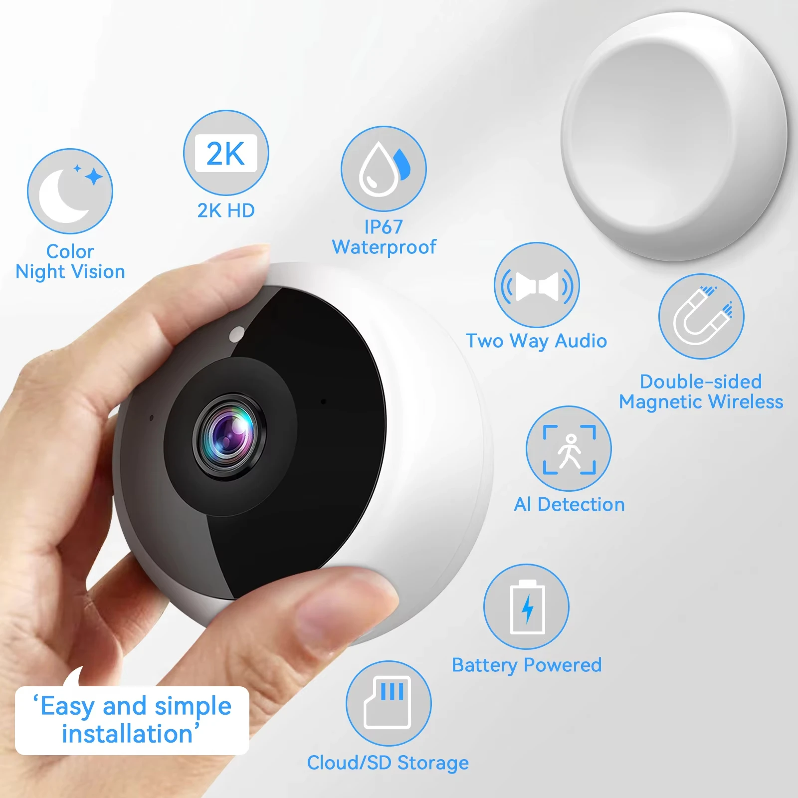 2K WiFi security camera overview