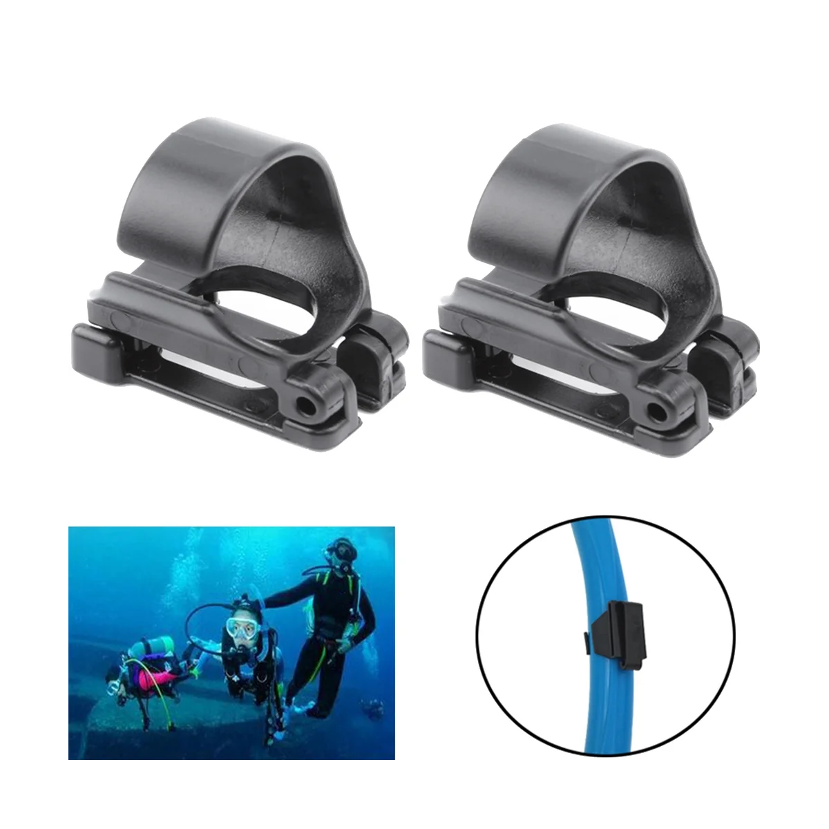 

2PCS Snorkel Mask Keeper Holder Retainer for Scuba Diving Silicone Snorkel Buckle Goggles Buckle Silicone Tube Buckle