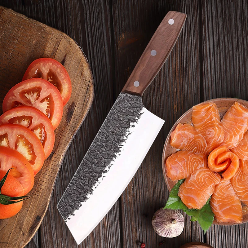 

Forged Kitchen Knife Stainless Steel Meat Fish Vegetables Slicing Professional Chef Knife Butcher Cleaver Knife Cooking Tools