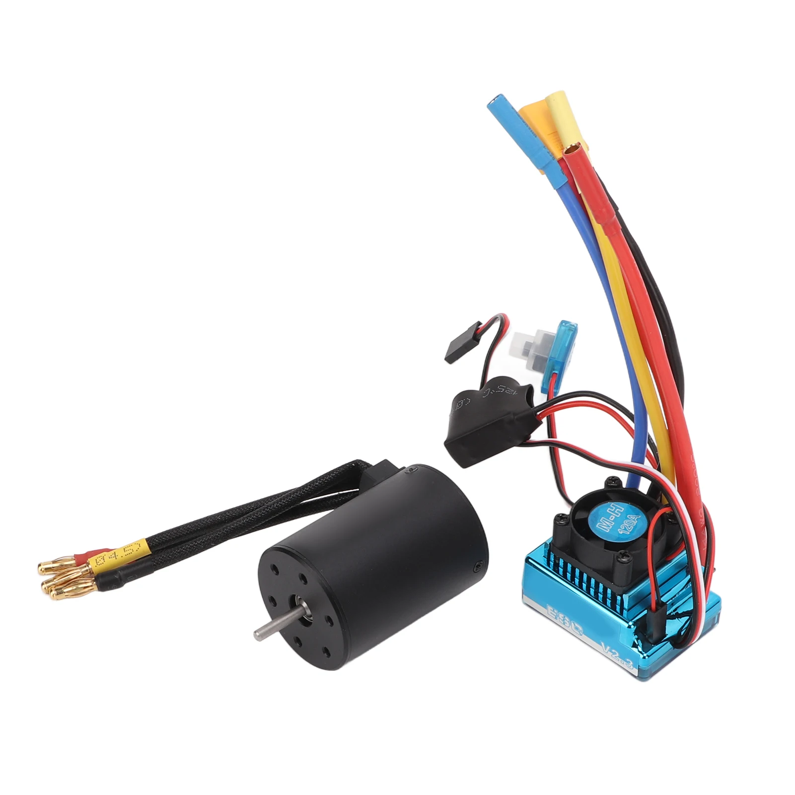 3100KV 브러시리스 모터 3.175mm 샤프트 XT60 플러그 타입 120A ESC 콤보 1/10 RC 자동차용 방진 외부 프로그래밍 포트