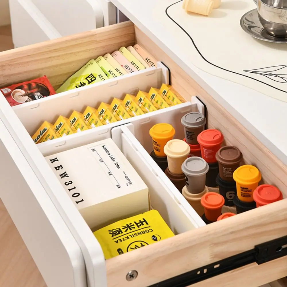 New Telescoping Drawer Divider DIY Adjustable Cabinet Clapboard Multifunctional Drawer Separator Cabinet Drawer
