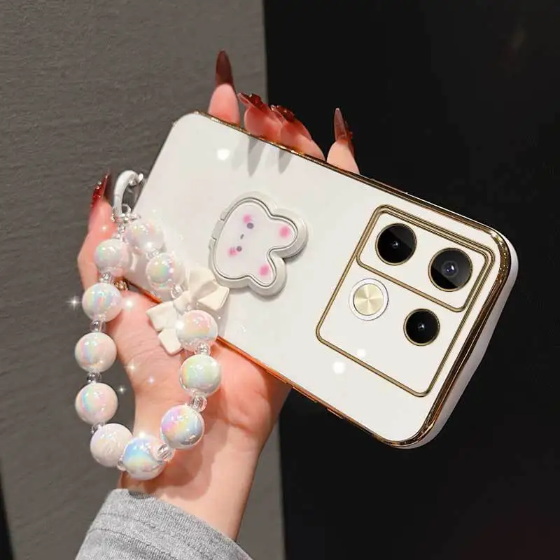 3-in-1 Stylish Phone Case Set with Lanyard & Rabbit Stand