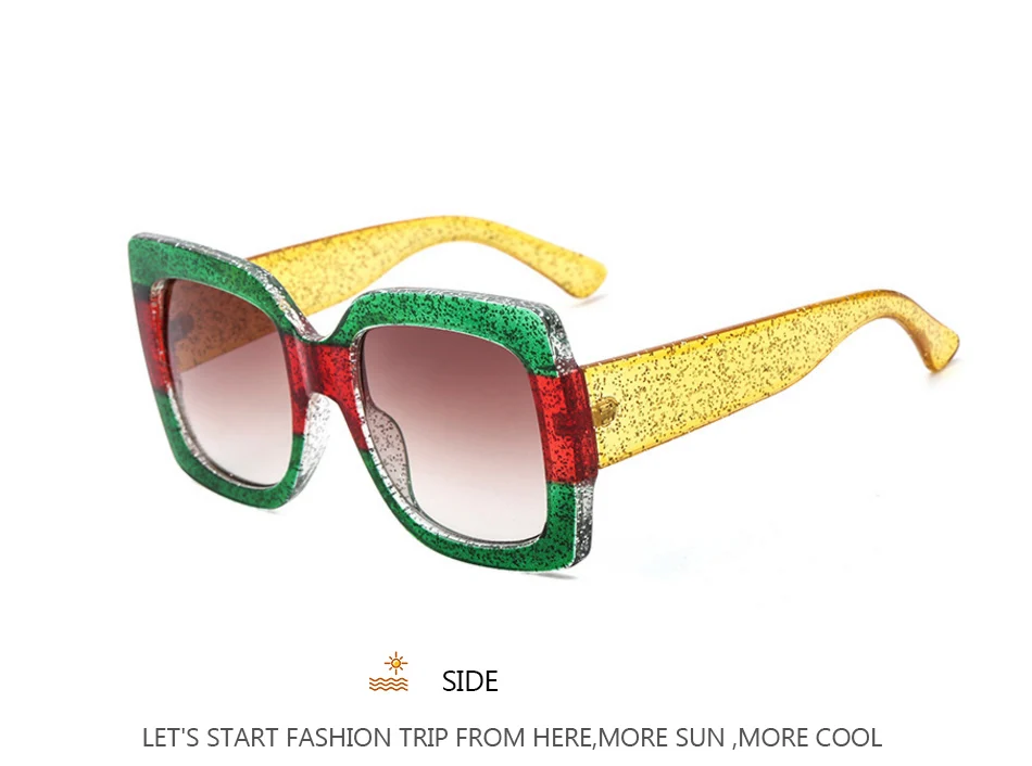 Yoovos Oversized Sunglasses For Women Square Vintage Designer Shades_voghion.com