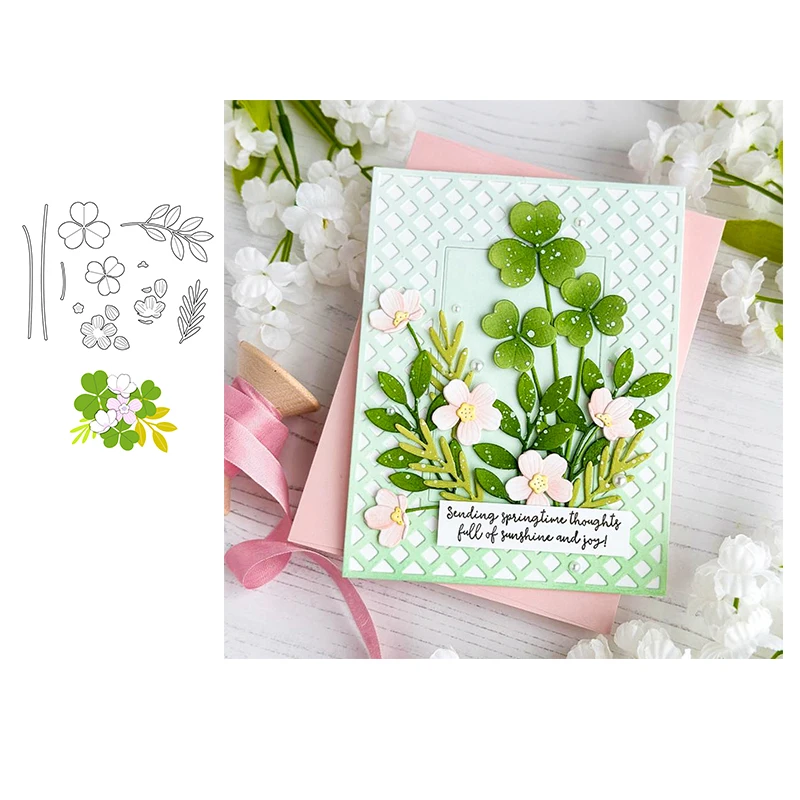 Folwer Love Hug Metal Cutting Dies Diy Scrapbooking Silicone Stamp Metal Dies for Scrapbooking Album Paper Greeting Card Making