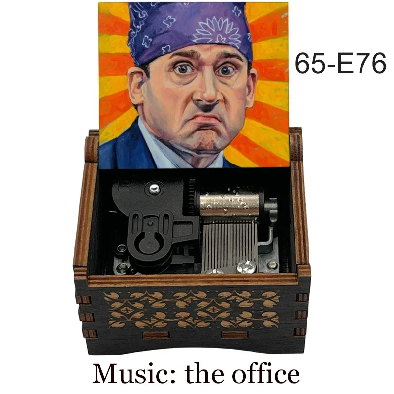 TV Show The Office Music Box Wind Up Figure Print Mechanical Wooden Gift For Fans Friends