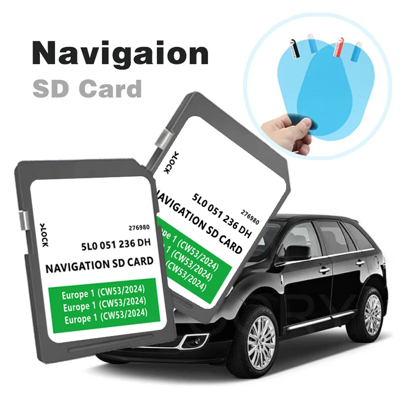 

Free Shipping 32GB Amundsen MIB2 Navi SD Card Europe 5L0051236DH 2024 Discover Latest For Skoda with Anti Fog Flim