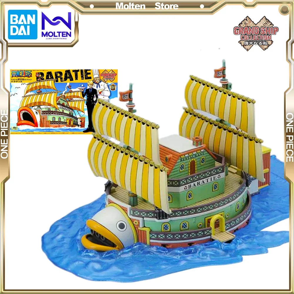 Bandai Original One Piece Grand Ship Collection Baratie Sanji Anime Action Figure Ship Model Kit Assembly/Assembly