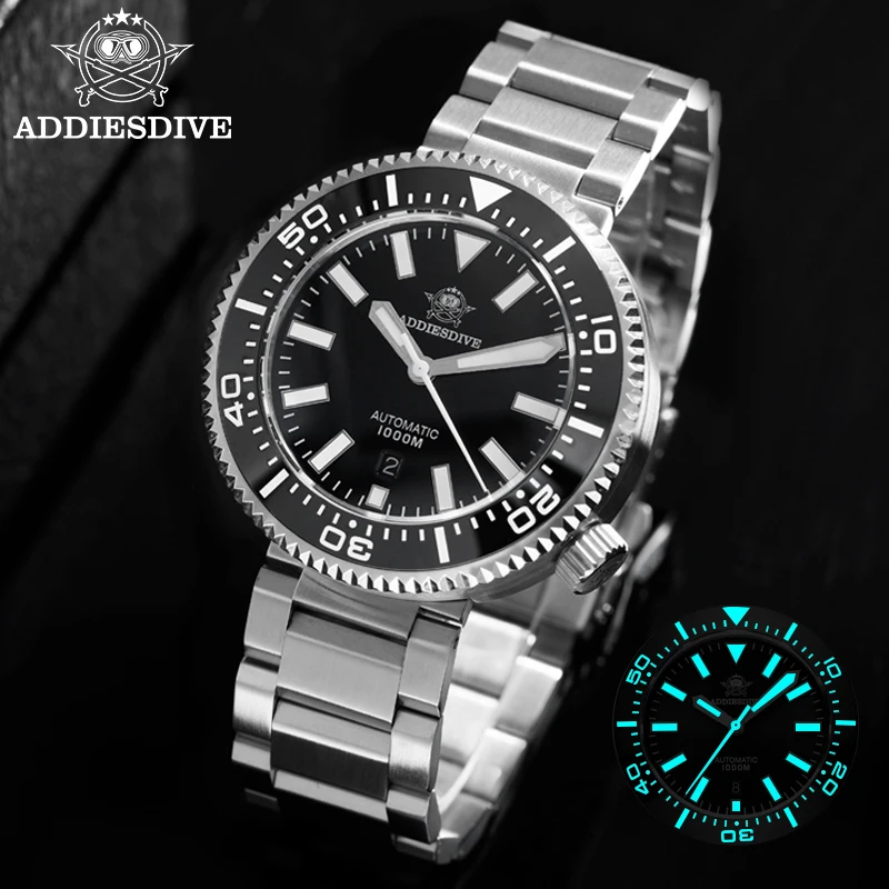 ADDIES DIVE 自動巻き時計1000m防水ダイバーズベルト社外品 【公式通販】