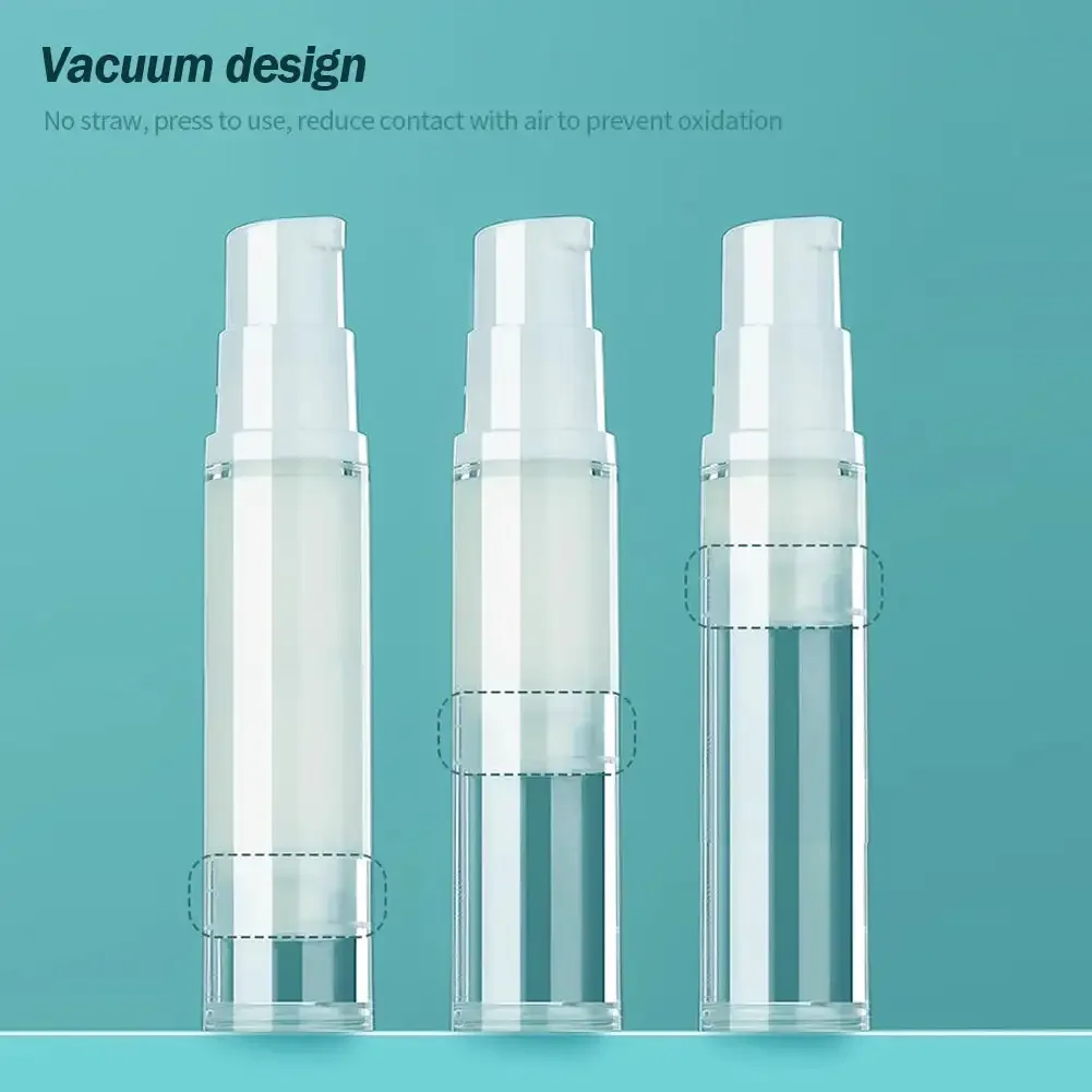 Cosmetic Cream Bottle Airless Cosmetic Pump Bottle 5ML 10ML Travel Size Dispenser for Cream Gel Lotion