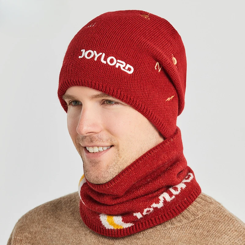9108 Autumn an Winter New Woolen Men's Versatile Plush Knitte Hat Embroiere Letter Warm Pullover Cap Parent_voghion.com