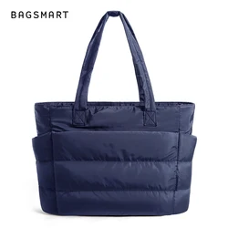Stylish Women's Solid Color Tote Shoulder Bag - Versatile and Elegant Handbag (DEEP BLUE)
