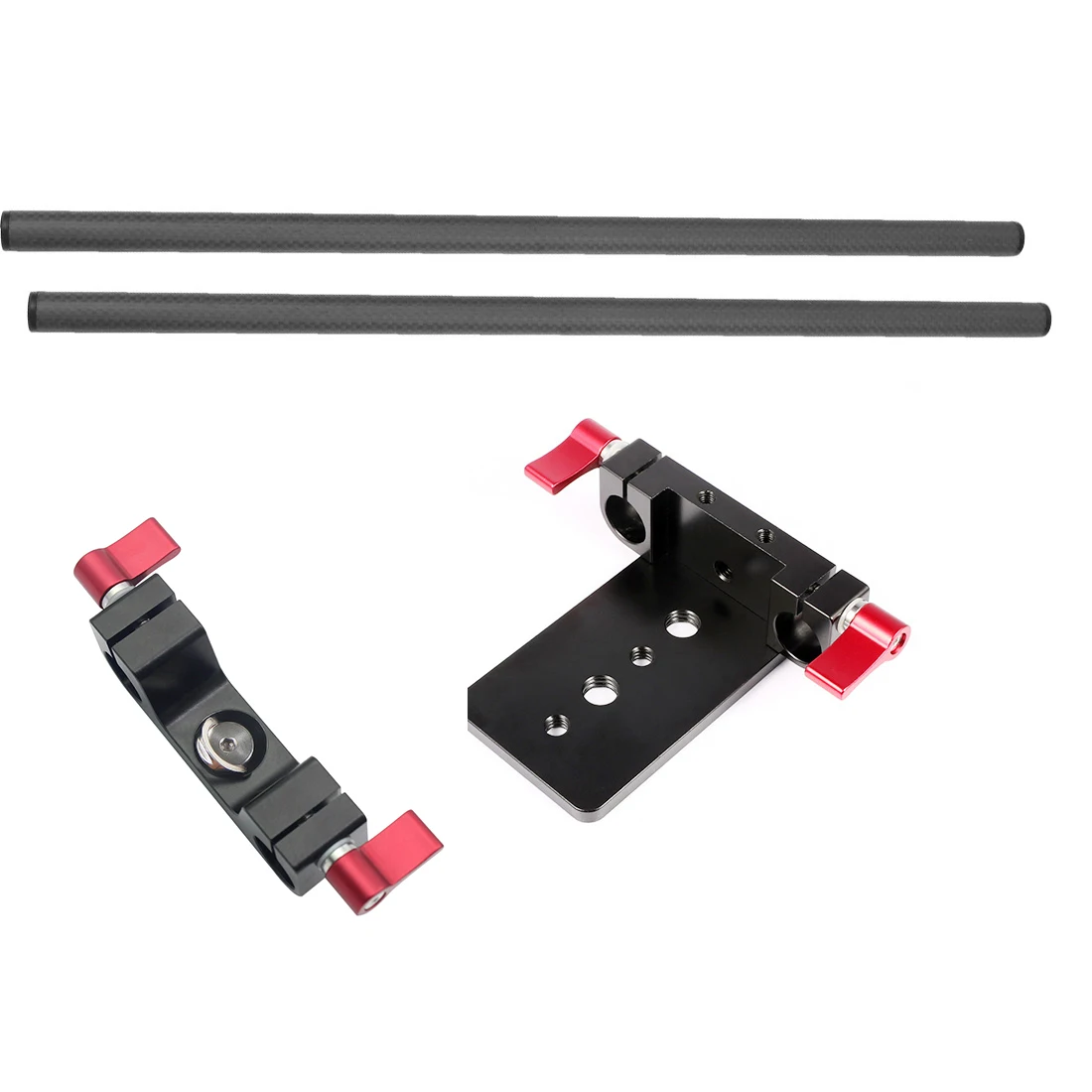 Description Picture 5 of item2PCS 10cm 25cm 30cm 40cm Carbon Fiber Tube Rod w/ 15mm Telephoto Lens Support for Rig Rail Clamp System Follow Focus SLR Cameras