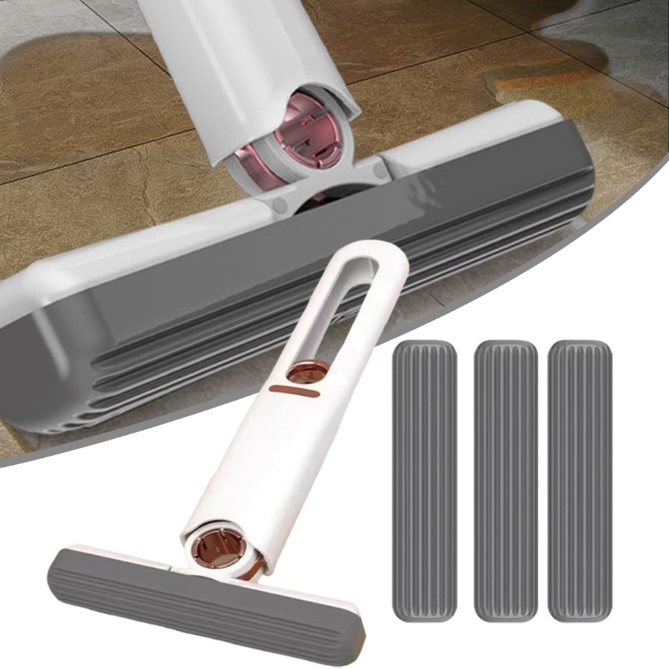 Handheld Mop Multifunctional Small Desktop Mop Handheld Hands-free Washing Sponge Kitchen Hands Free Sponge Absorbs Water Mop