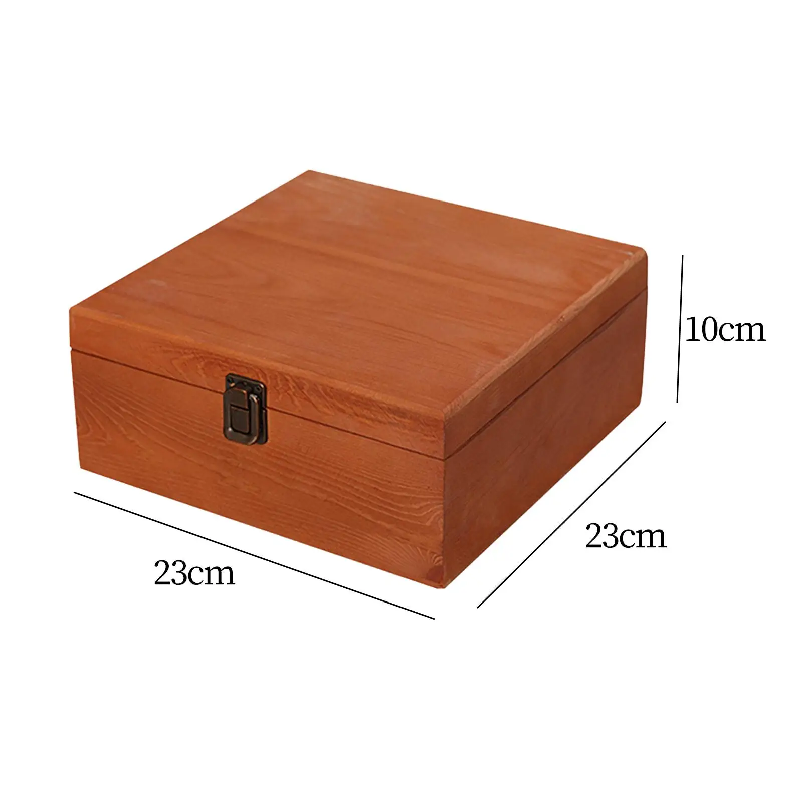 Useekoo Scatola Portaoggetti In Legno Di Pino – 24x19x10 Cm – Con Coperchio A Cerniera – Rustica