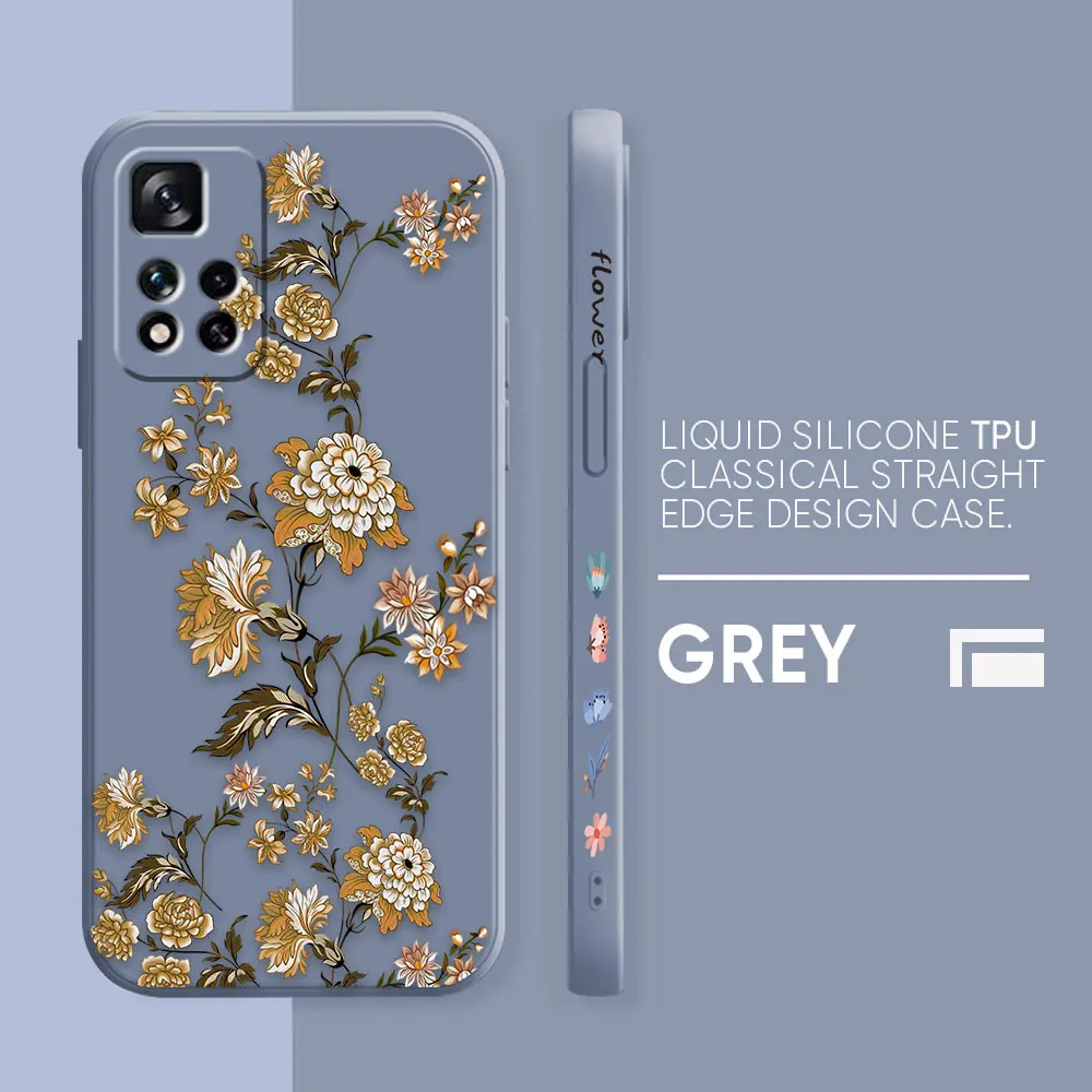 thumbnail image 1 of Case For Redmi Note 12 11 11T 11R 11E 10 9 8 7 7S PRO PLUS 4G 5G Simple Liquid silicone Case The Most Beautiful Flower, 1 of 5
