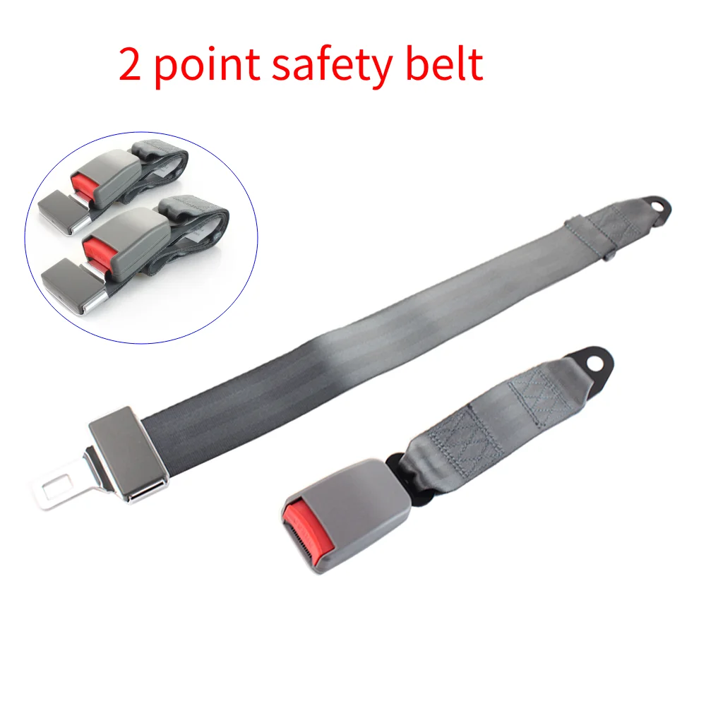 Universal 2 Points Simple Car Safety Belts High Quality Grey Adjustable Extension Seatbelt for Truck/Car Internal Spare Parts