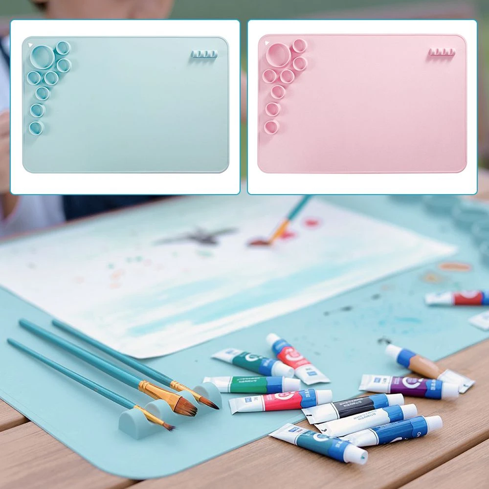Art Durable Watercoloring Stamping Non Stick Silicone Painting Mat