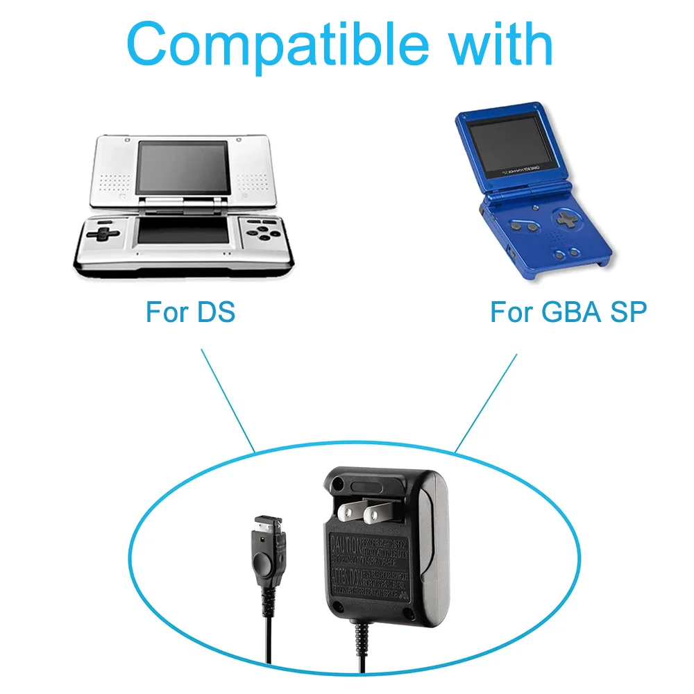 EU US Plug AC Charger Adapter For Nintendo DS NDS GBA SP Gameboy Advance SP Power Supply Charging Cable For Nintendo Accessories