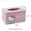 Sanrio Hello Kitty Tissue Case Cartoon Cute Home Restaurant Dormitory Accessories Desktop Decoration Napkin Paper Box Canister 6