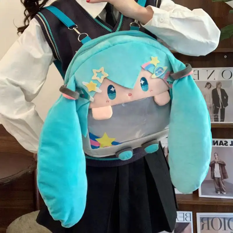 Charming Fufu Miku Cartoon Backpack - Large-Capacity Ita Bag