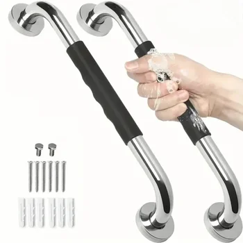 Corrimano in silicone in acciaio inossidabile per corrimano da bagno per anziani Strumenti per maniglie antiscivolo per bagno per anziani senza barriere 1