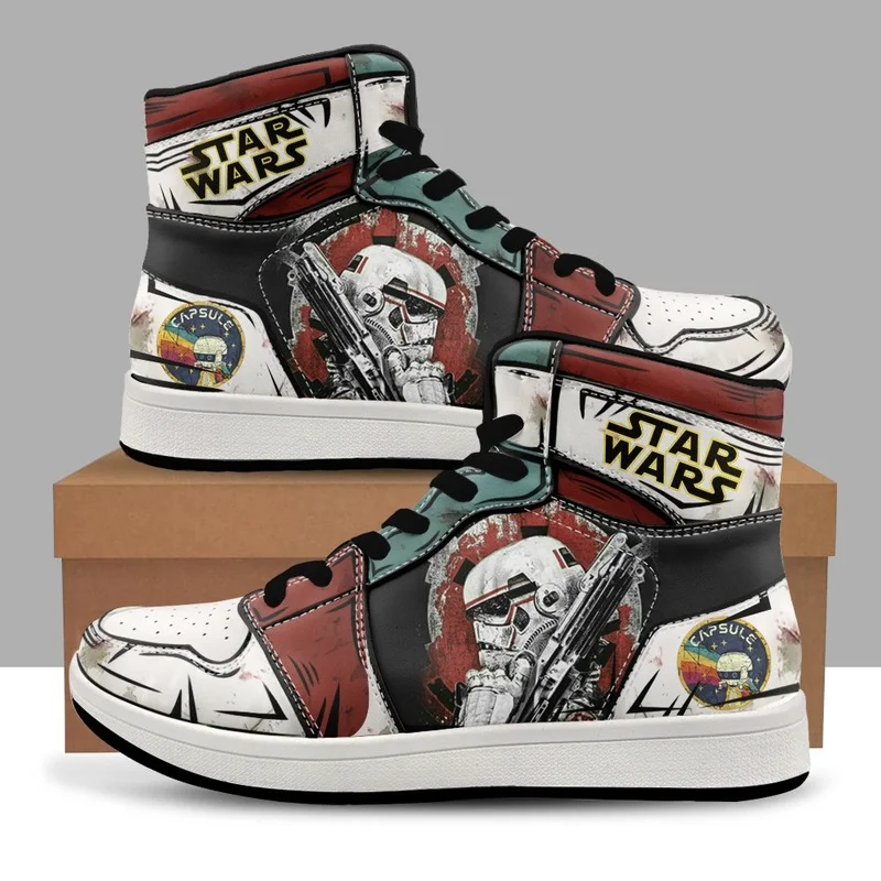 Disney Shoes 3D Print Sneakers Fashion Anime Cartoon Teen Outdoor High Top Basketball Sports Casual Men's Shoes