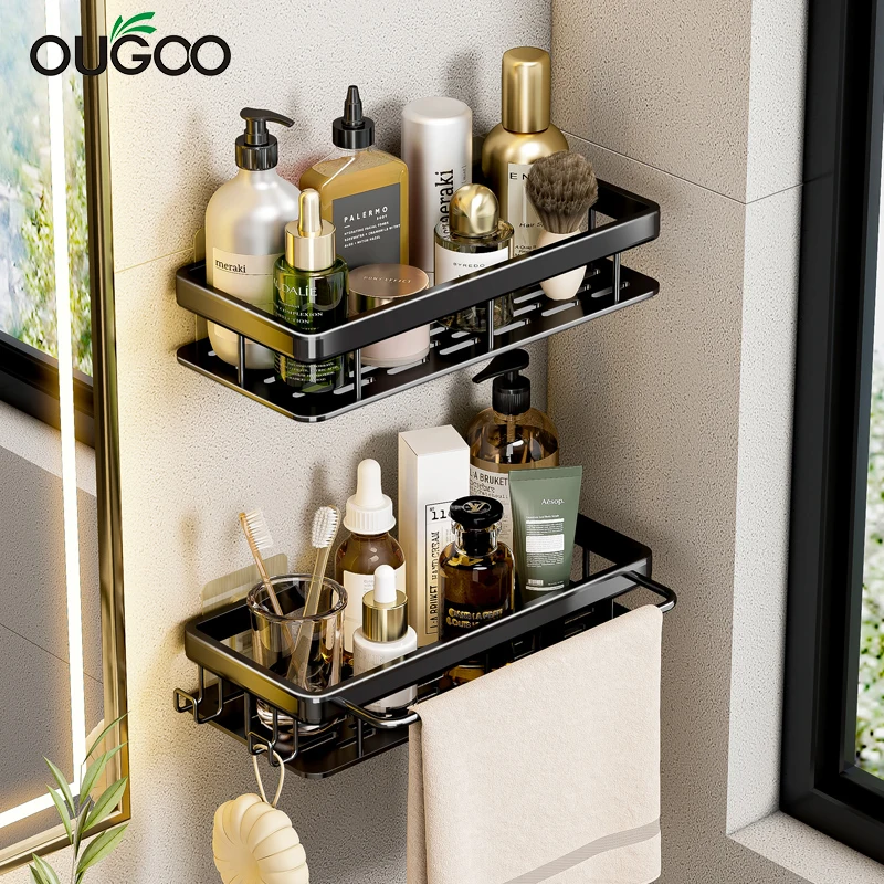 

OUGOO полки для ванной комнаты без перфорации угловая полка для душа полка для хранения держатель Органайзер для унитаза аксессуары для ванной комнаты