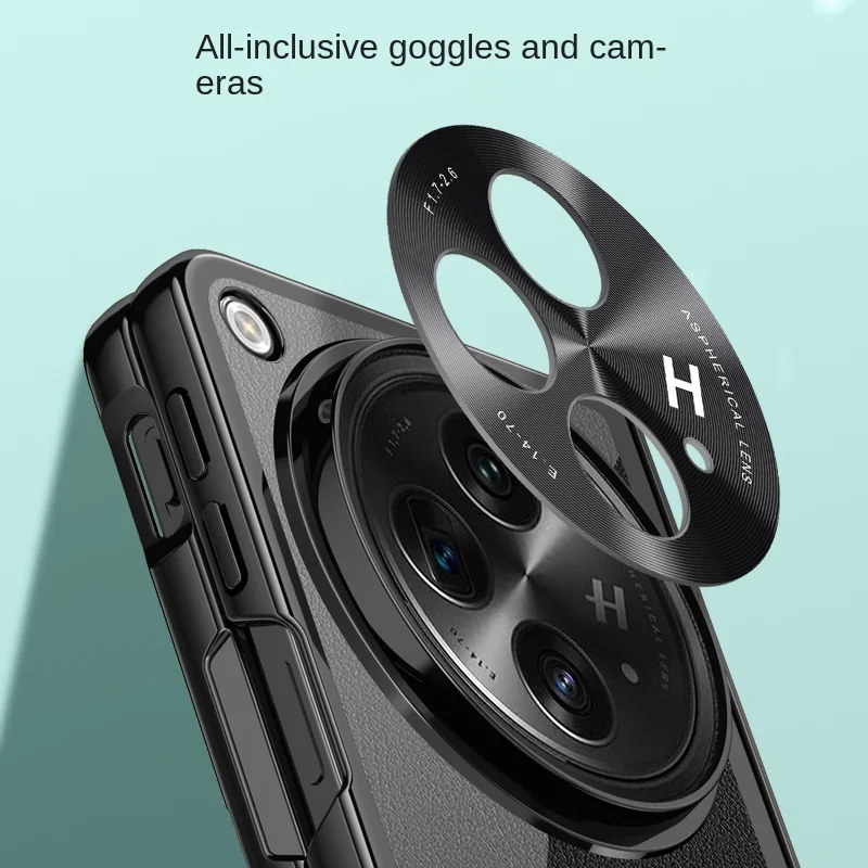 Magnetic Rotating Hinge Case For OPPO Find N3 Cover With Tempered Film Bracket Holder Folding Shockproof Transprent Hard Cover