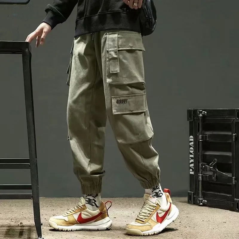 Mens Cargo Pants Men New Multi-pocket Pockets Trouser Japanese Streetwear Jogging Pants Hip Hop Casual Cargo Pants for Men
