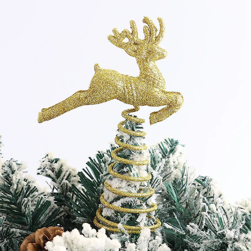 (1Piece/bag) 9.7X14.7Cm Christmas Tree Reindeer Tree Top Decoration Holiday Matching Design Atmosphere Group Joy