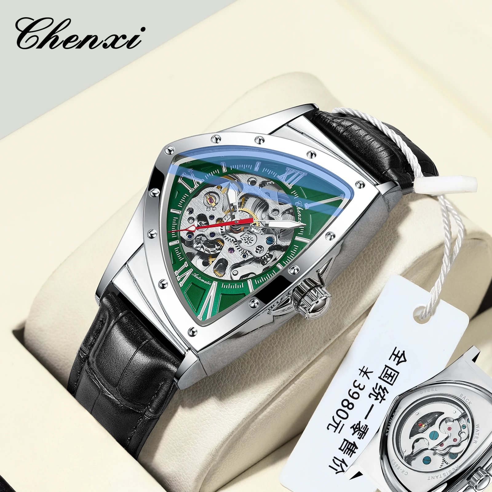 CHENXI 8853 Automatic Triangle Mechanical Watch for Men Original