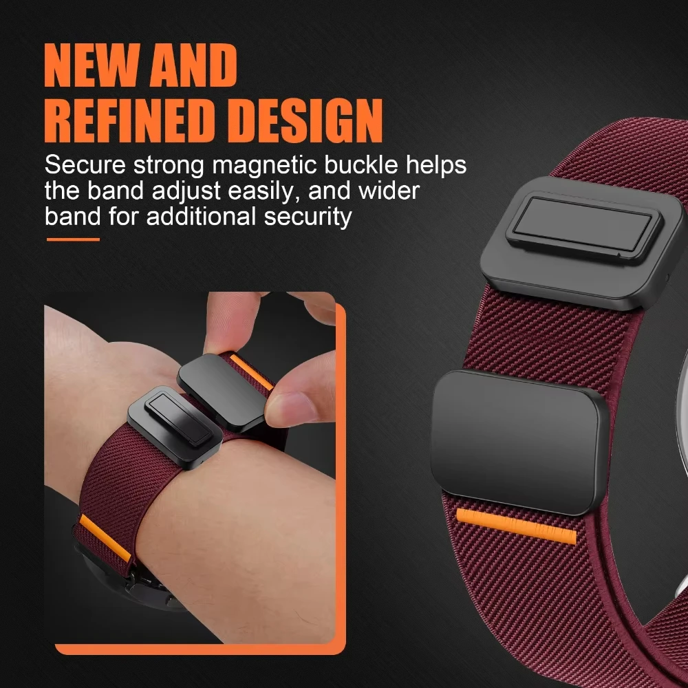 Magnetic Nylon Quick Release Watch Strap - 22mm/26mm