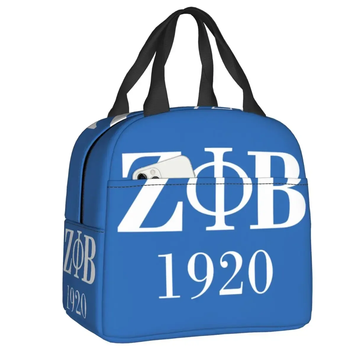 

Zeta Phi Beta Изолированные сумки для обеда для работы школы, многоразовый термоохладитель, пищевой Ланч-бокс для женщин, детей, сумки-тоут для пикника