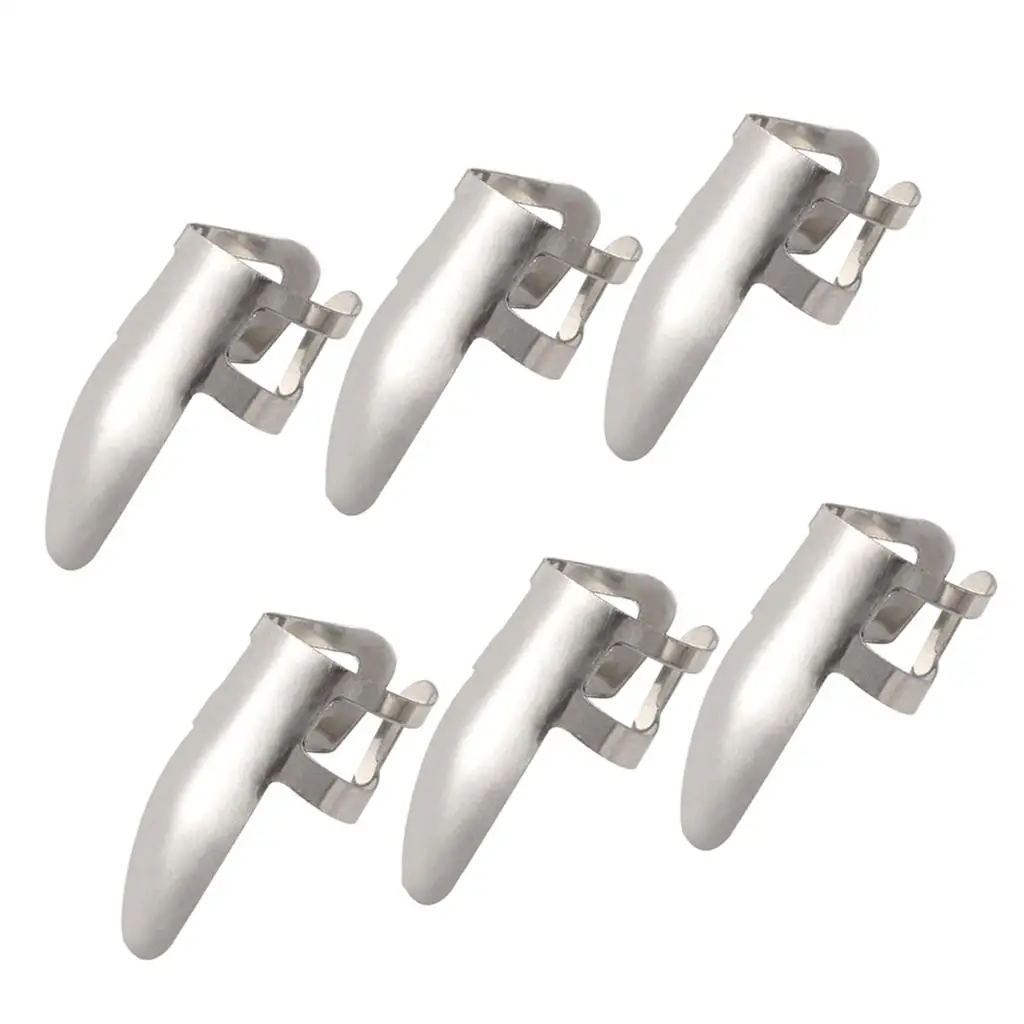 Stainless Steel Plectrums Finger Picks for Guitar Banjo Ukulele Pack of 6