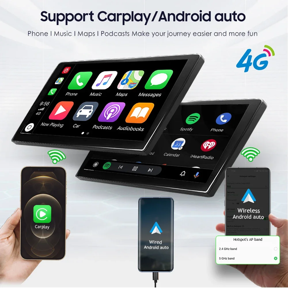 Car Multimedia Player Car Radio Android 14.0 CarPlay GPS Navigation 4G WiFi QLED Screen Bluetooth For Porsche Macan 2010 -