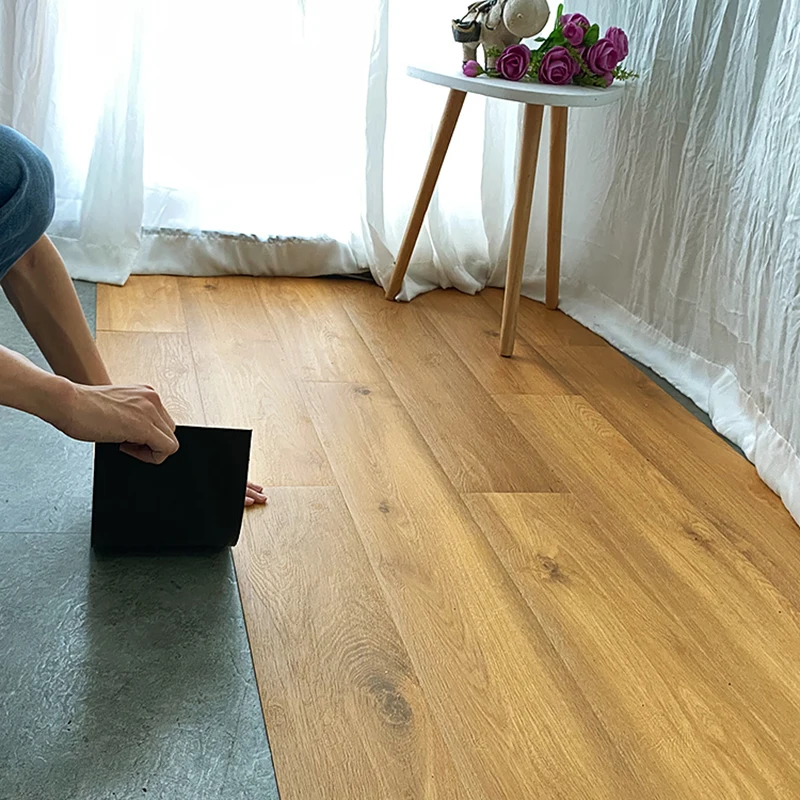 Thick 3D Wood Grain Floor Sticker Waterproof Self-Adhesive Abrasion Resistant PVC tiles Bedroom Toilet Kitchen Home 