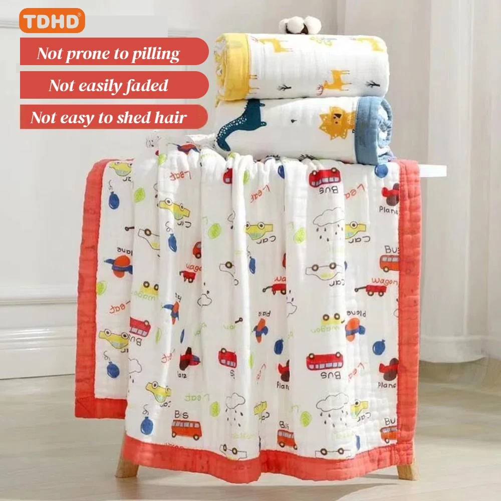 Cotton Blanket 6 Layers Baby Swaddle Bath Towel 110*110cm
