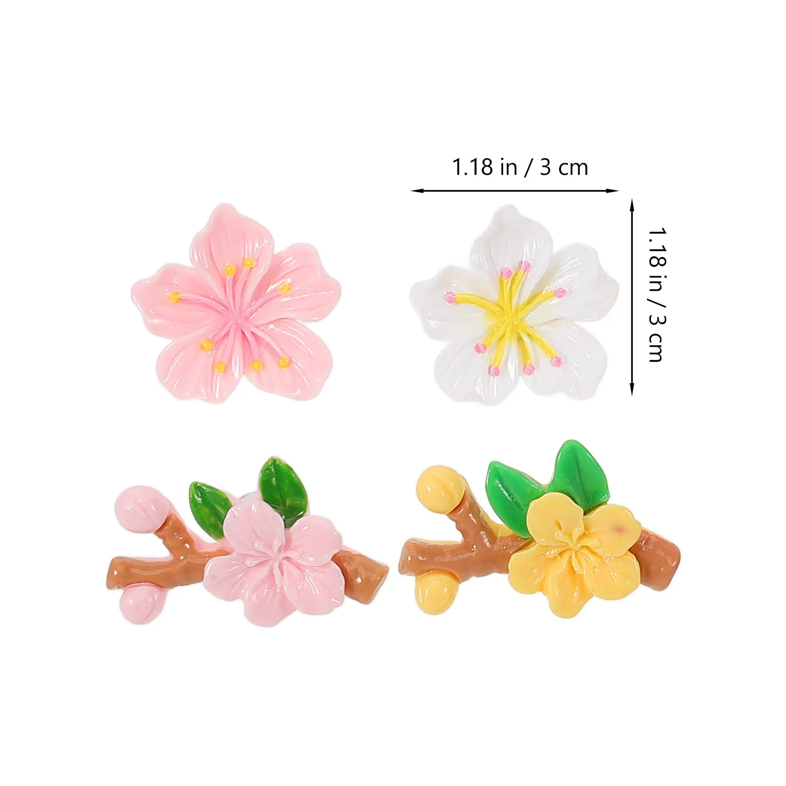 20Pcs 사진 벽 장식 엄지 못 꽃 DIY 창조적 인 디자인 여러 패턴 낭만적 인 분위기 도구가 필요하지 않음