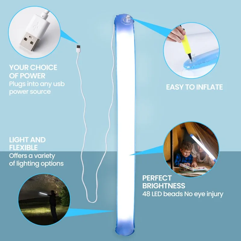 

Portable Foldable Camping Light Led Inflatable Camping Lantern Tent Light Workshop Lamp Emergency Travel Light for Fishing