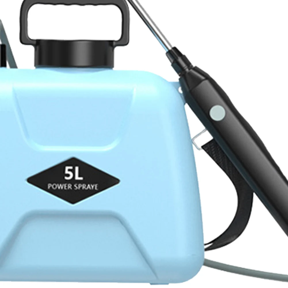 5L Power Watering Can 2 Modes Handheld Sprayer Bottle Telescopic Handle 360 Rotating Nozzle with Shoulder Strap Garden Supplies